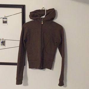Lululemon khaki scuba hoodie size 4